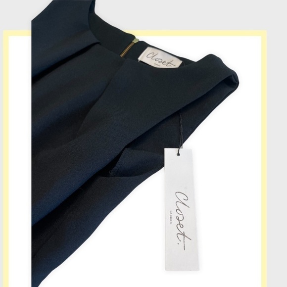 NWT 🏷 CLOSET‎ LONDON Black and Red Sleeveless Evening Dinner Dress Size 4 - Picture 5 of 7